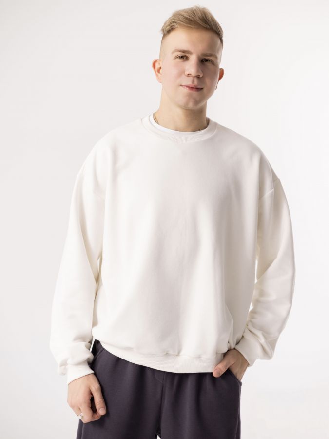 Свитшот базовый молочный