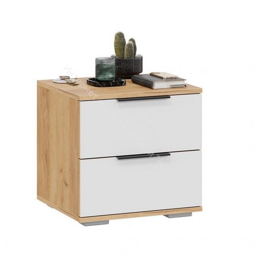 Тумба прикроватная «Джоли» - 405.002.000 Дуб Крафт золотой, Белый матовый