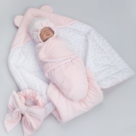 Комплект на выписку 5 предметов "Медвежонок", демисезонный, светло-розовый