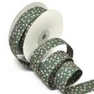 фото Тесьма декоративная тканевая В мелкий цветочек ширина10 мм, цвет 07 зеленый  R20.7