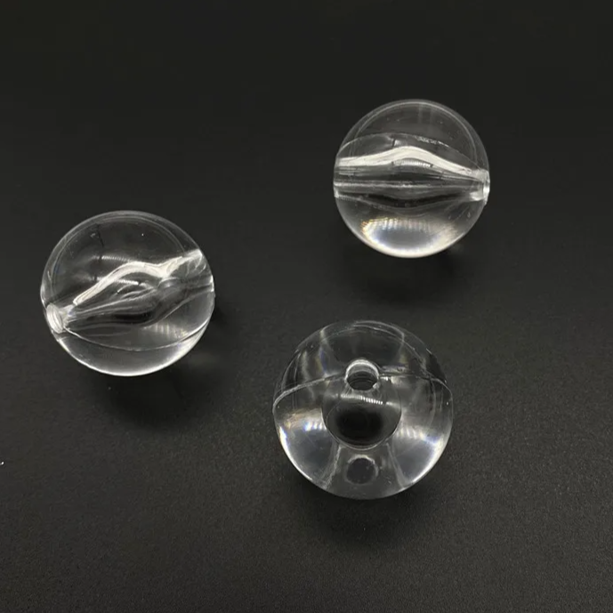 Бусины акриловые Круглые Прозрачные Разные диаметры (SBT-CC.6 кристалл)