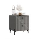 Тумба прикроватная «Тиффани» - 407.002.000 Базальт, Грей софт