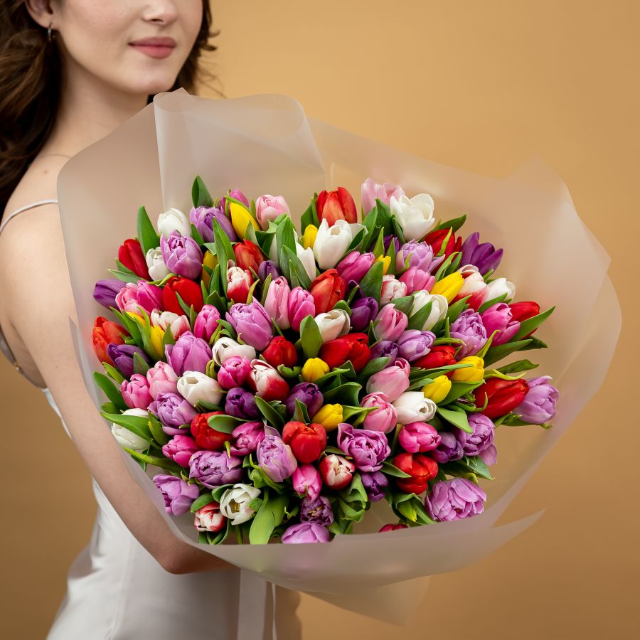 Тюльпаны микс от 101 шт
