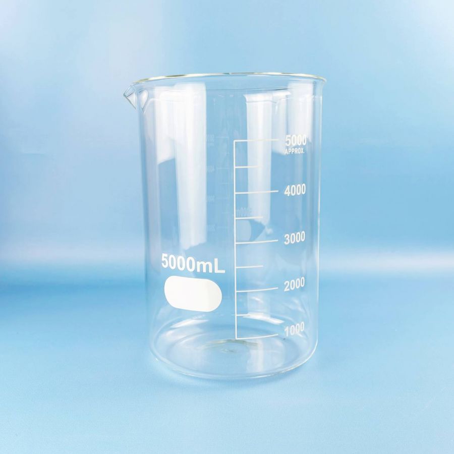 Стакан лабораторный низкий Labdevices Н-1-5000, 5000 мл, стекло Boro 3.3, градуированный