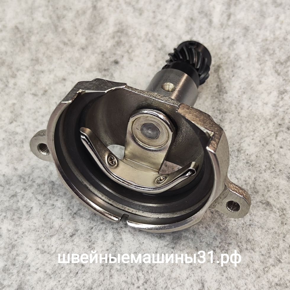 Корпус хода челнока с толкателем и шестернёй (в сборе) Leader VS 318 и др. Высота общая 67 мм; шестерня 15 зубьев.       Цена 1000 руб.