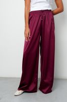Брюки палаццо на резинке атласные 398BRD [бордовый]