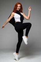 7456 леггинсы женские [черный]