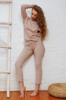 Пижама со штанами трикотажная 336-1 [бежевый]