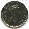 Канада 25 центов 2002
