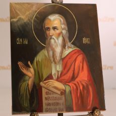 Рукописная икона Илия Пророк 17х21 см (масло)