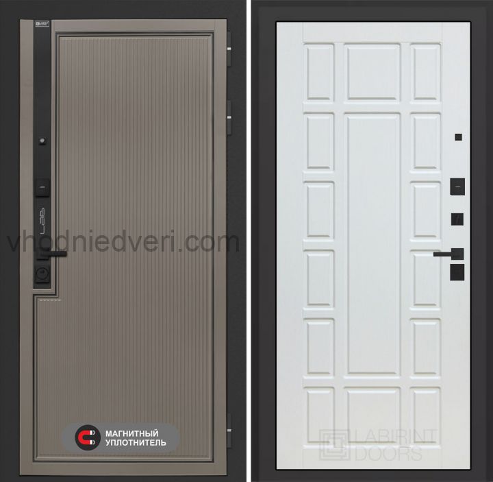 Входная дверь Лабиринт Лаб 1 Про - 12 Белое дерево