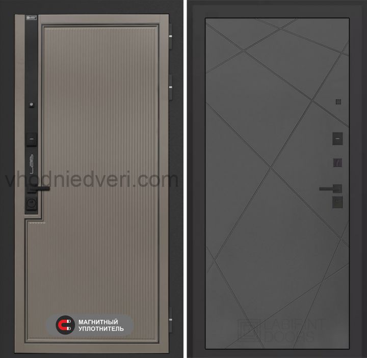 Входная дверь Лабиринт Лаб 1 Про - 24 Графит софт