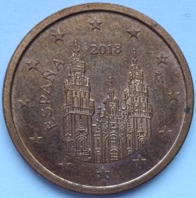 2 евроцента Испания 2018