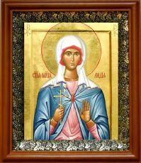 Икона Лидия Иллирийская в киоте с басмой Виноградная Лоза (UV-печать)(30557)