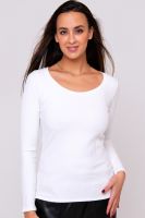 Лонгслив в рубчик 227WHT [белый]