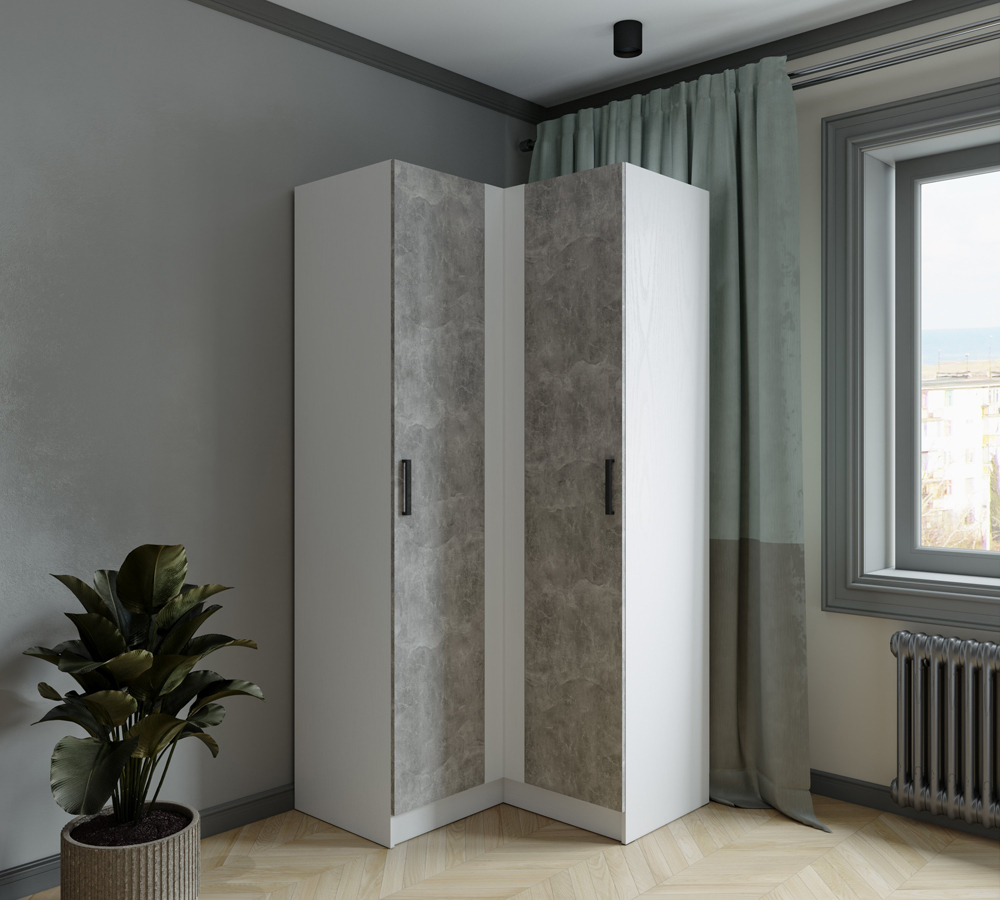 Шкаф комбинированный Ларс угловой угол прямой