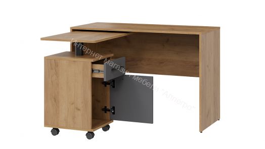 Стол трансформер Тип 1 «Норман» Дуб Крафт золотой, Графит Серый