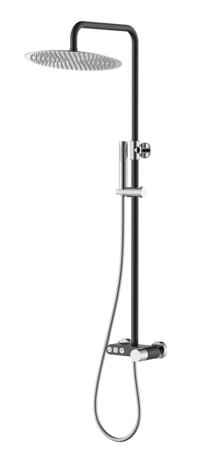 Душевая стойка с круглой лейкой и ручкой Touch Boheme  128