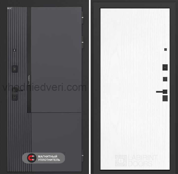 Входная дверь Лабиринт Лаб 2 Про - 07 Белое дерево