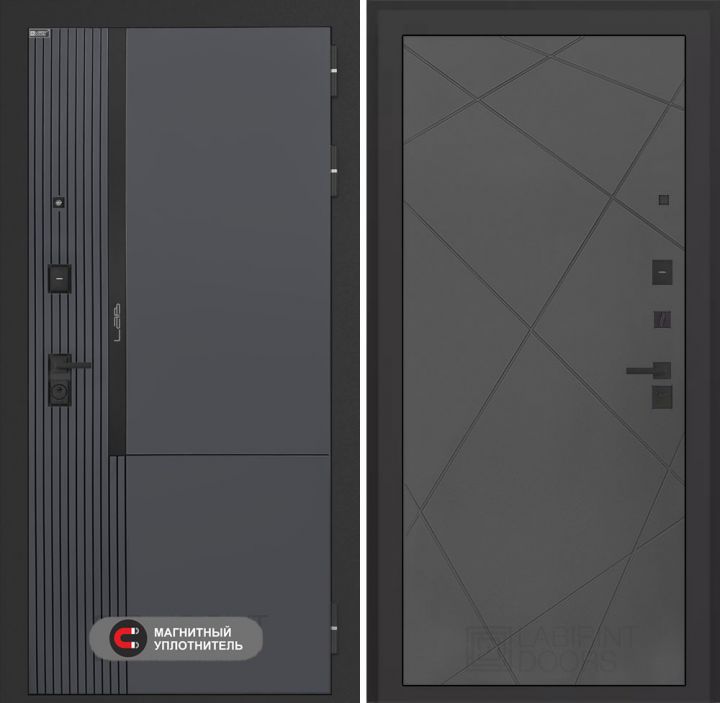 Входная дверь Лабиринт Лаб 2 Про - 24 Графит софт