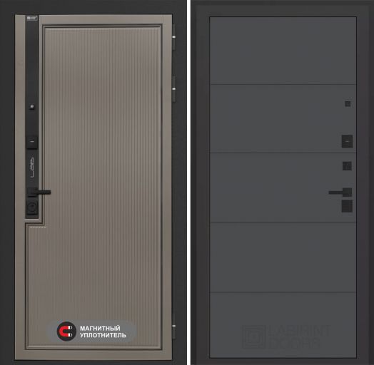 Входная дверь Лабиринт Лаб 1 Про - 13 Графит софт