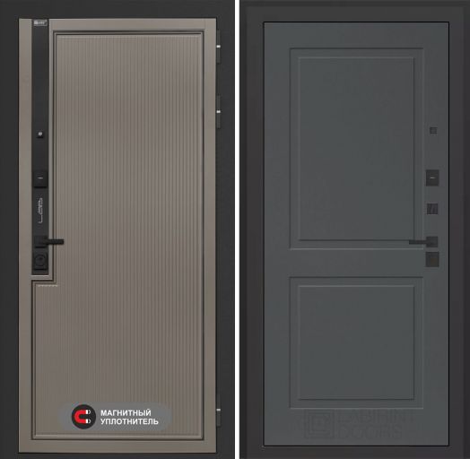 Входная дверь Лабиринт Лаб 1 Про - 11 Графит софт