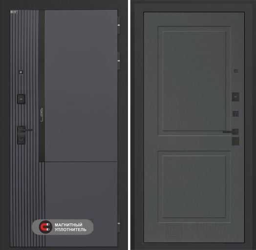 Входная дверь Лабиринт Лаб 2 Про - 11 Графит софт