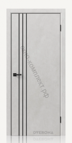 Орион 3.1 Лайт. Черный матовый молдинг .Цвет: бетон светлый/ бетон грей . Черная кромка 2мм ABS с 4х сторон.