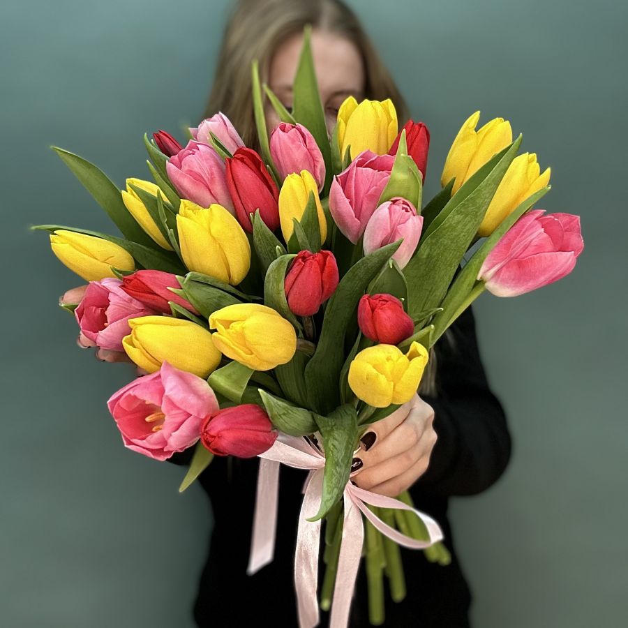 25 тюльпанов микс