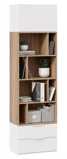 Шкаф комбинированный (366) «Порто» Исп.2 - ТД-393.07.20 Исп.2 Белый Жемчуг, Яблоня Беллуно, Белый софт