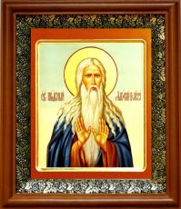 Икона Макарий Великий в киоте с басмой Виноградная Лоза (UV-печать)(30568)