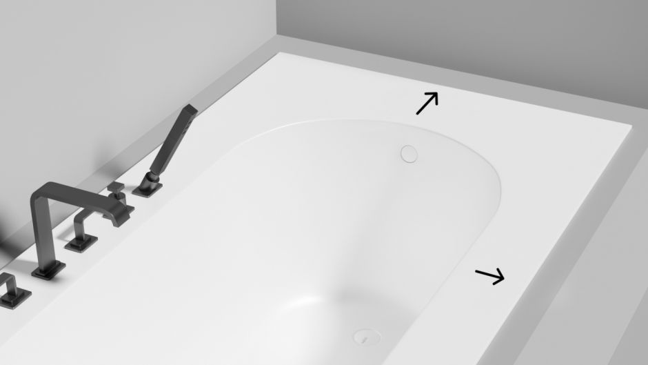 Встраиваемая ванна из искусственного камня Salini Ornella 180х80 102312G ФОТО