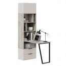 Шкаф комбинированный (366) со столом «Порто» Исп.2 - СМ-393.07.200 Кашемир матовый, Баттл Рок, Кашемир сатин