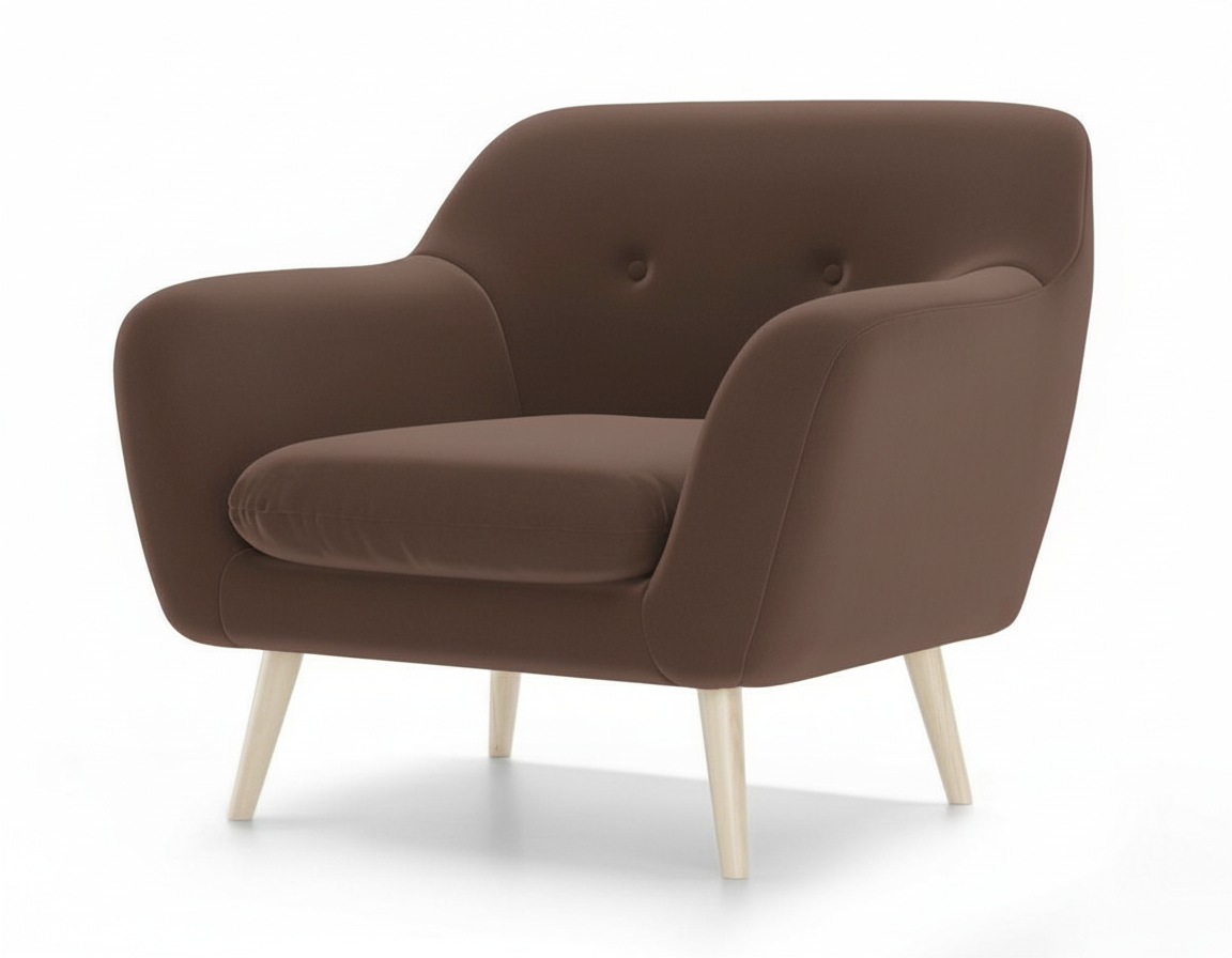 Кресло на ножках Реймс ткань Angora chocolate
