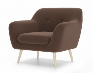 Кресло на ножках Реймс ткань Angora chocolate