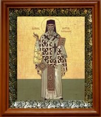 Икона Марк Ефесский в киоте с басмой Виноградная Лоза (UV-печать)(30598)