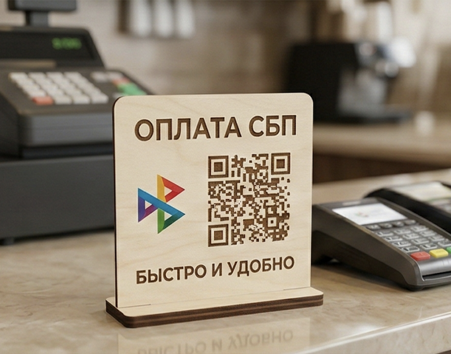 Табличка QR-оплата СБП на стол