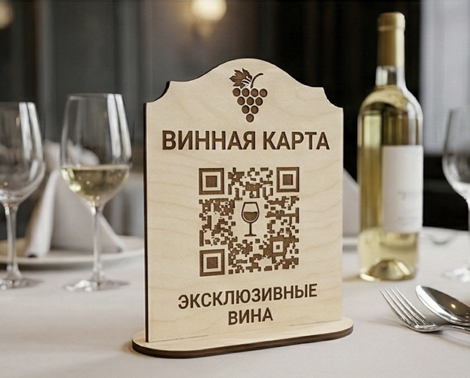 Табличка QR-винная карта