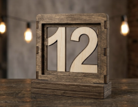 Номер стола в стиле лофт