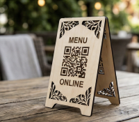 Тейбл‑тент с QR‑меню (двусторонний)