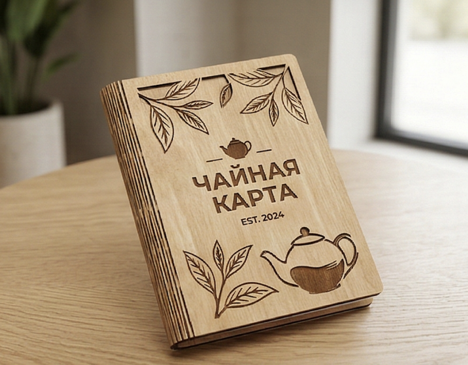 Обложка для меню «Чайная карта»