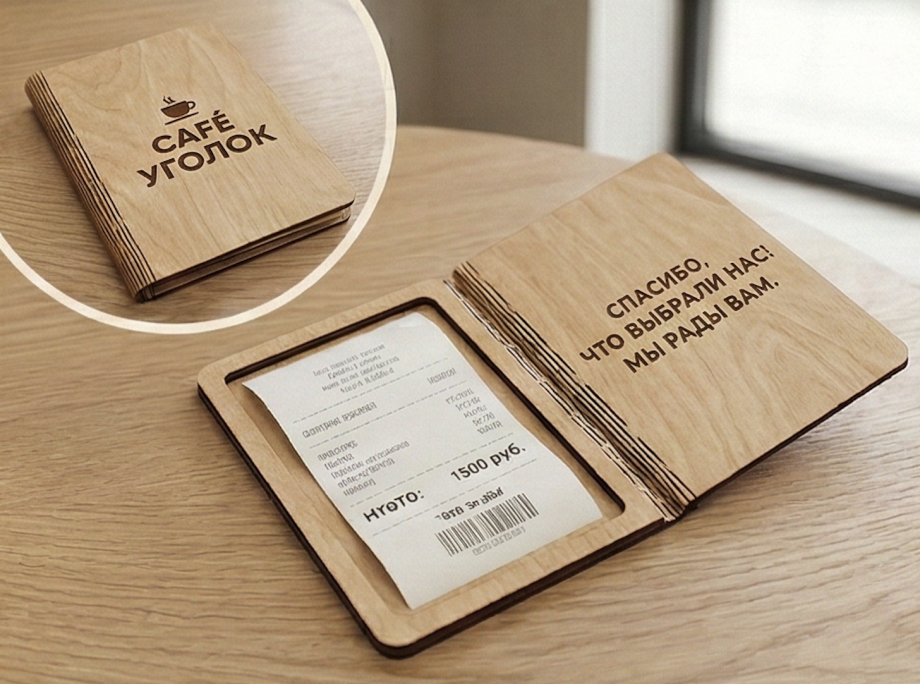 Счетница двусторонняя (логотип снаружи, текст внутри)