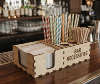Органайзер для барной стойки (салфетки+трубочки+мешалки)