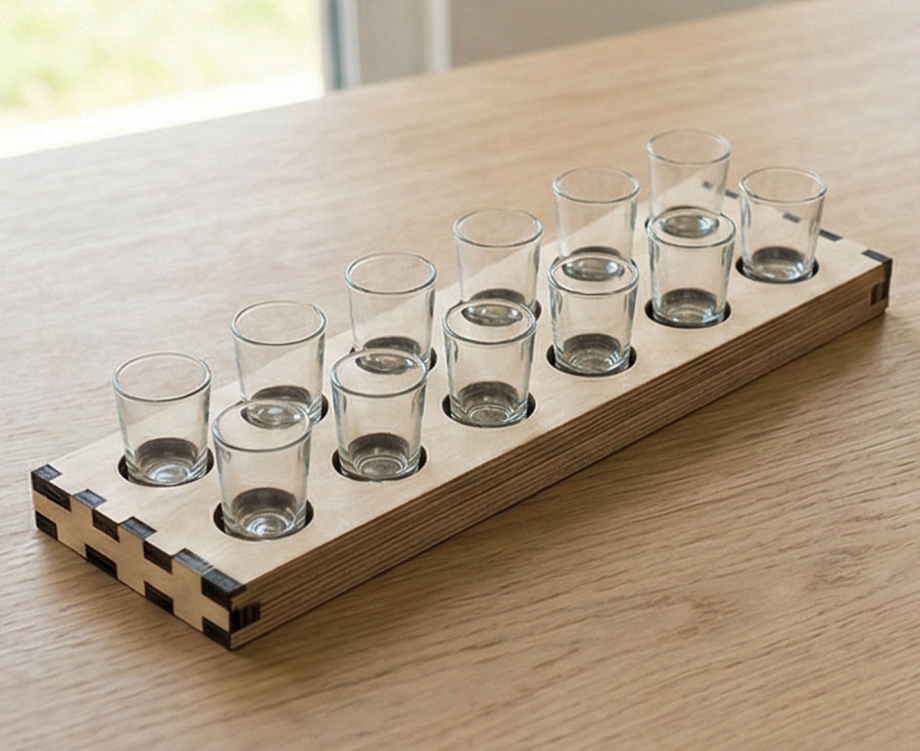 Доска дегустационная для шотов на 12