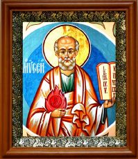 Икона Моисей, пророк в киоте с басмой Виноградная Лоза (UV-печать)(30638)