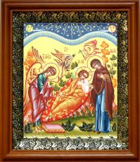 Икона Недреманное Око в киоте с басмой Виноградная Лоза (UV-печать)(30649)