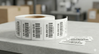 Наклейки с нумерацией и штрихкодом на заказ