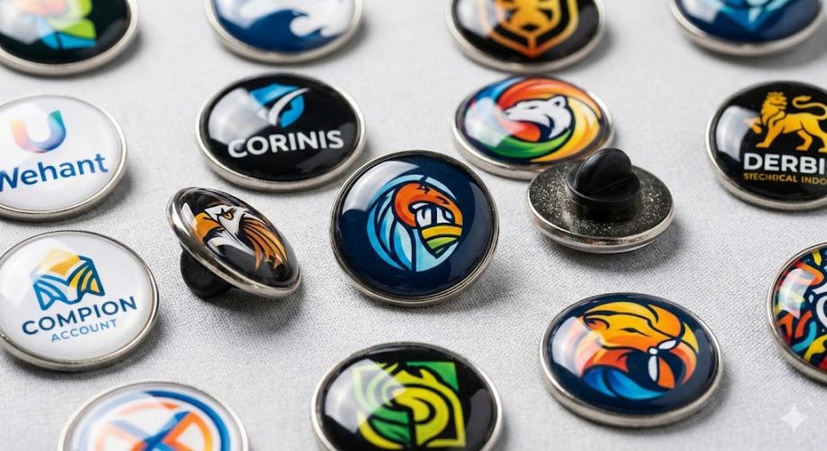 Заливные значки с эпоксидной смолой (купольные) на заказ