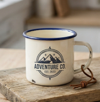 Эмалированная кружка (camp mug) с логотипом на заказ