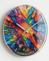 Настенные часы из акрила с УФ-печатью на заказ